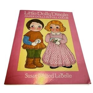 1985 Little Dolly Dingle Mini Paper Doll Book • 5.5” x 4.25” • Vintage